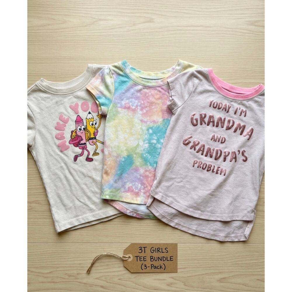 Girls 3T Tee Bundle 3-Pack Old Navy Cat & Jack
